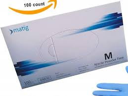 Matig Nitrile Examination Gloves (Powder-Free) (100pcs per box) PLEASE CALL TO ORDER