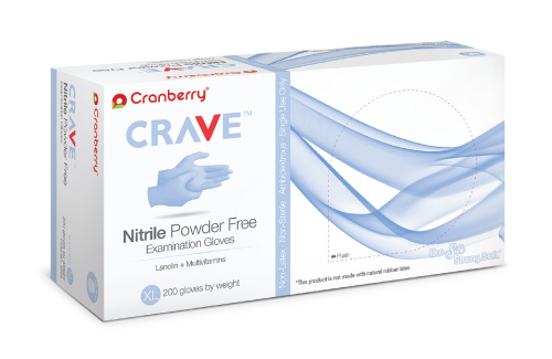 Cranberry Crave powder free nitrile gloves PLEASE CALL TO ORDER
