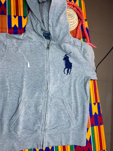 Grey Solid Hooded Sweatshirt