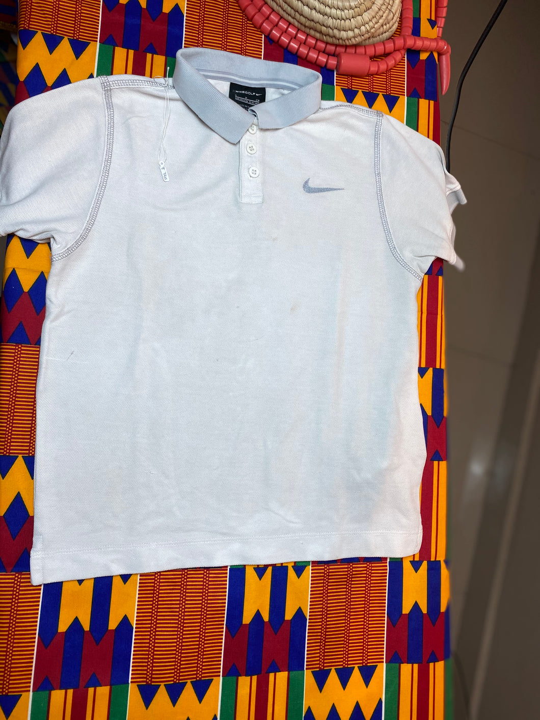 White NIKEGOLF Polo T-Shirt